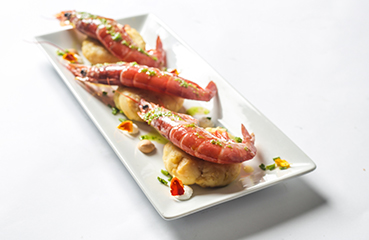 Gambones a la brasa- Quina Creu