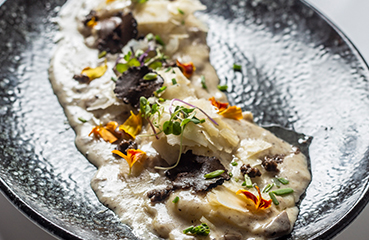 Raviolis con salsa de setas y trufa - Quina Creu