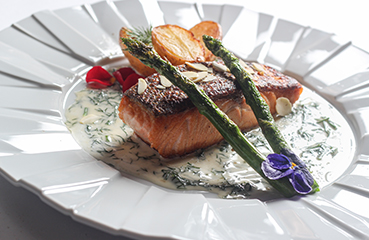 Salmón a la brasa - Quina Creu